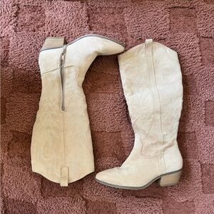 Target Cream Heeled Boots